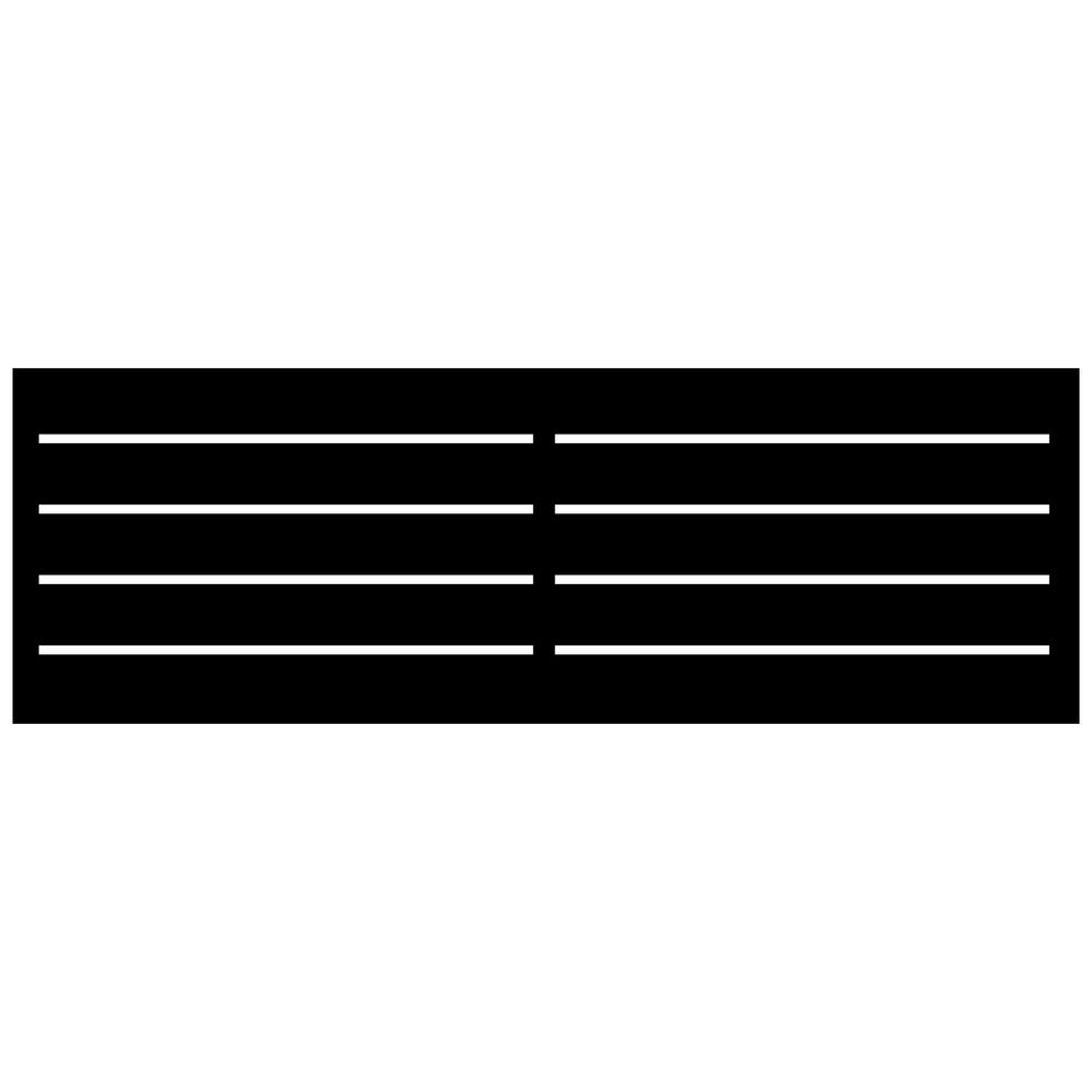 Black Galvanized Steel Decorative Privacy Panel, 16" H x 48" W