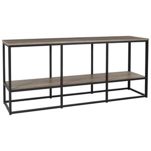 65 in. Brown Wood TV Stand Fits TVs up to 6 in. with Open Shelf