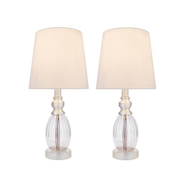 Aspen Creative Corporation 18 1 2 In Clear Glasetal Table Lamp With Empire Shade Off White Pack 40228 12 The Home Depot Metal Table Lamp With Empire Shade, 18 Lamp Shade White Gold