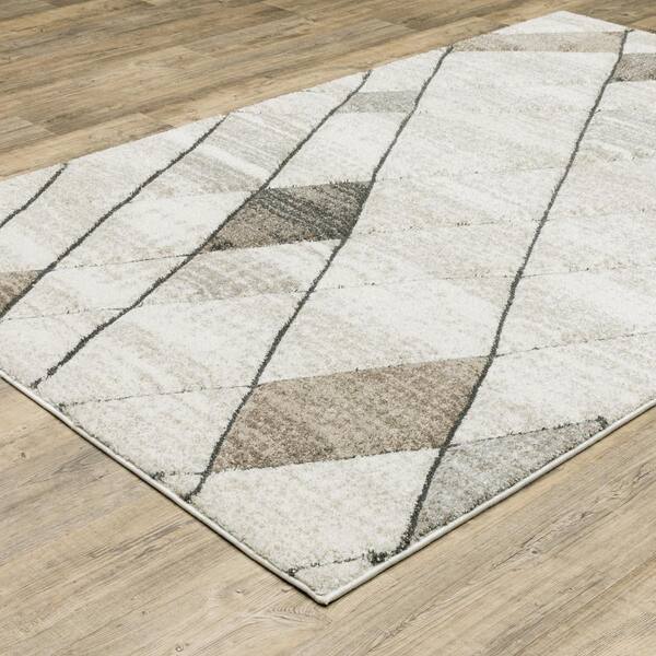 8'x11' Beige Machine Woven UV Treated Abstract Lines Indoor Outdoor Area Rug 8'x11' Beige Machine Woven UV Treated Abstract Lines Indoor Outdoor Area Rug