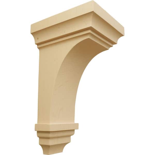 Ekena Millwork 5 in. x 10 in. x 5-3/4 in. Alder Medium Jefferson Wood Corbel