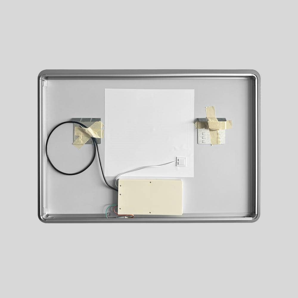 40" x 28" Frameless LED Bathroom Vanity Mirror with Anti-Fog
