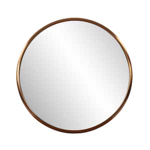 Yorkville Brass Small Round Mirror