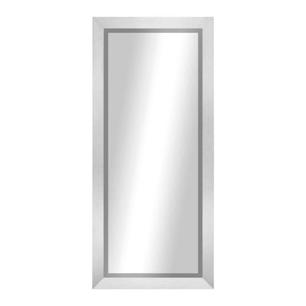Rayne Mirrors Large Beveled (65.5 in. W x 32 in. H) Jaded Platinum Rectangle Mirror
