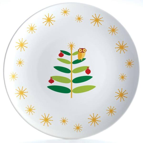 Rachael Ray Holiday Hoot 14 in. Round Platter