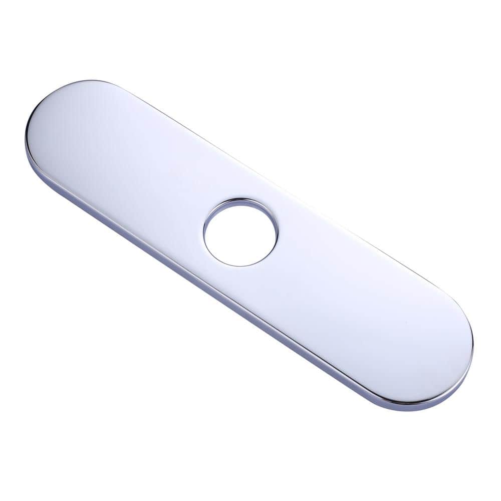 10'' Chrome Stainless Steel Bathroom Sink Faucet Deck Plate