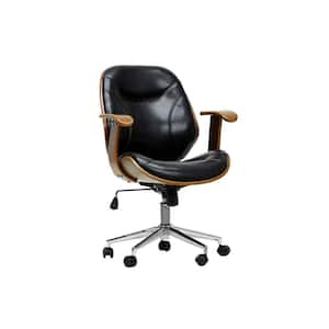 Rathburn Black Faux Leather Office Chair