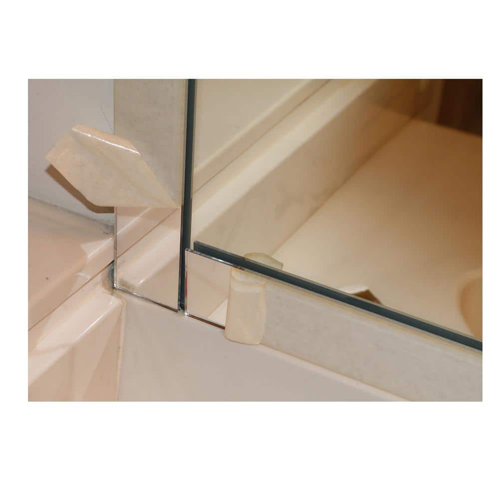 Clear Acrylic Square Bathroom Mirror Framing Strips, 48 in