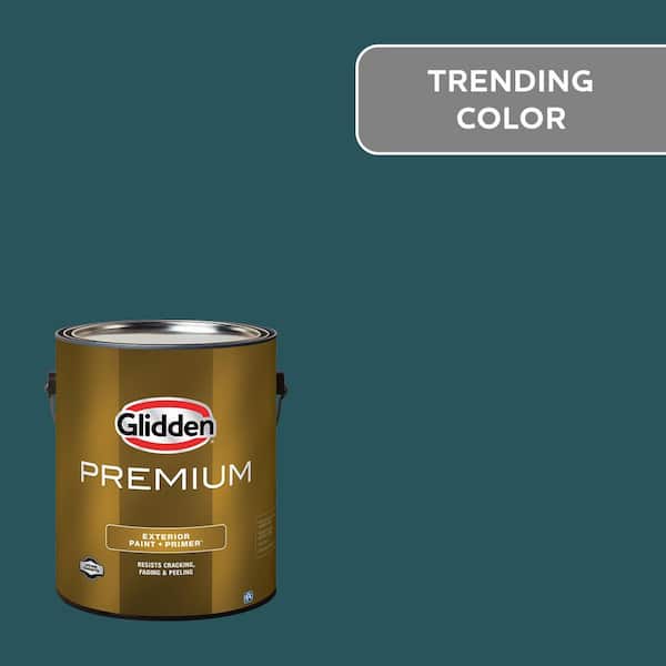Glidden Premium 1 gal. PPG1148-7 Deep Emerald Satin Exterior Latex