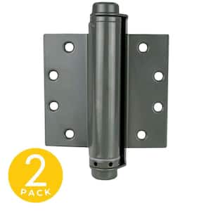 7 in. x 7 in. Prime Coat Single Acting Barrel Spring Squared Radius Door Hinge with Non-Removable Pin - (Set of 2)