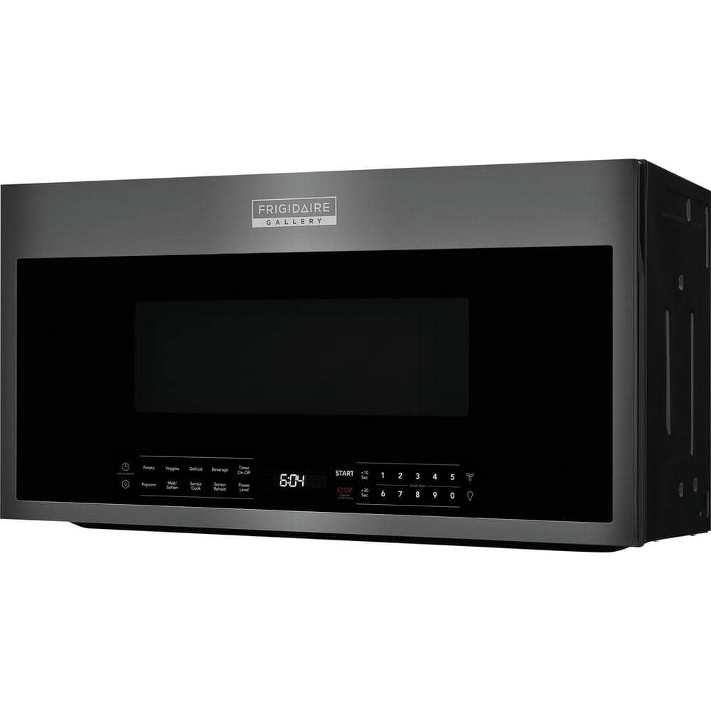 Black Stainless Steel Over-the-Range Microwave with Sensor Cooking