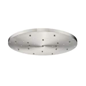 Multi Point Canopy 36 in. 27-Light Brushed Nickel Round Ceiling Plate
