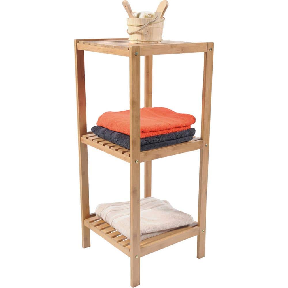 Ecobio 13.4 in. W x 13 in. D x 31 in. H Brown Bamboo Free Standing