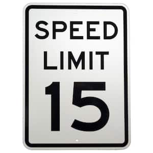 12 Width x 18 Height NMC TM17H Traffic Sign Black on White 0.063 Thick SPEED LIMIT 5 12 Width x 18 Height 0.063 Thick TM17HNMC SPEED LIMIT 5 Aluminum 
