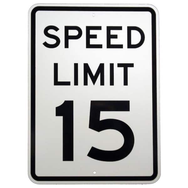 Brady 24 in. x 18 in. Aluminum Speed Limit 15 MPH Sign