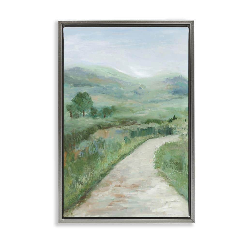 UPC 199235000005 product image for Curving Path Landscape by Jacob Q Gray Floater Frame Nature Graphic Art Print 31 | upcitemdb.com