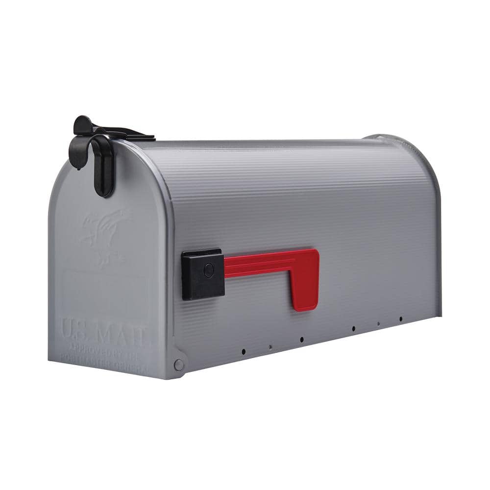 Architectural Mailboxes Grayson  Medium  Steel  Post Mount Mailbox  Gray  ST1000AM
