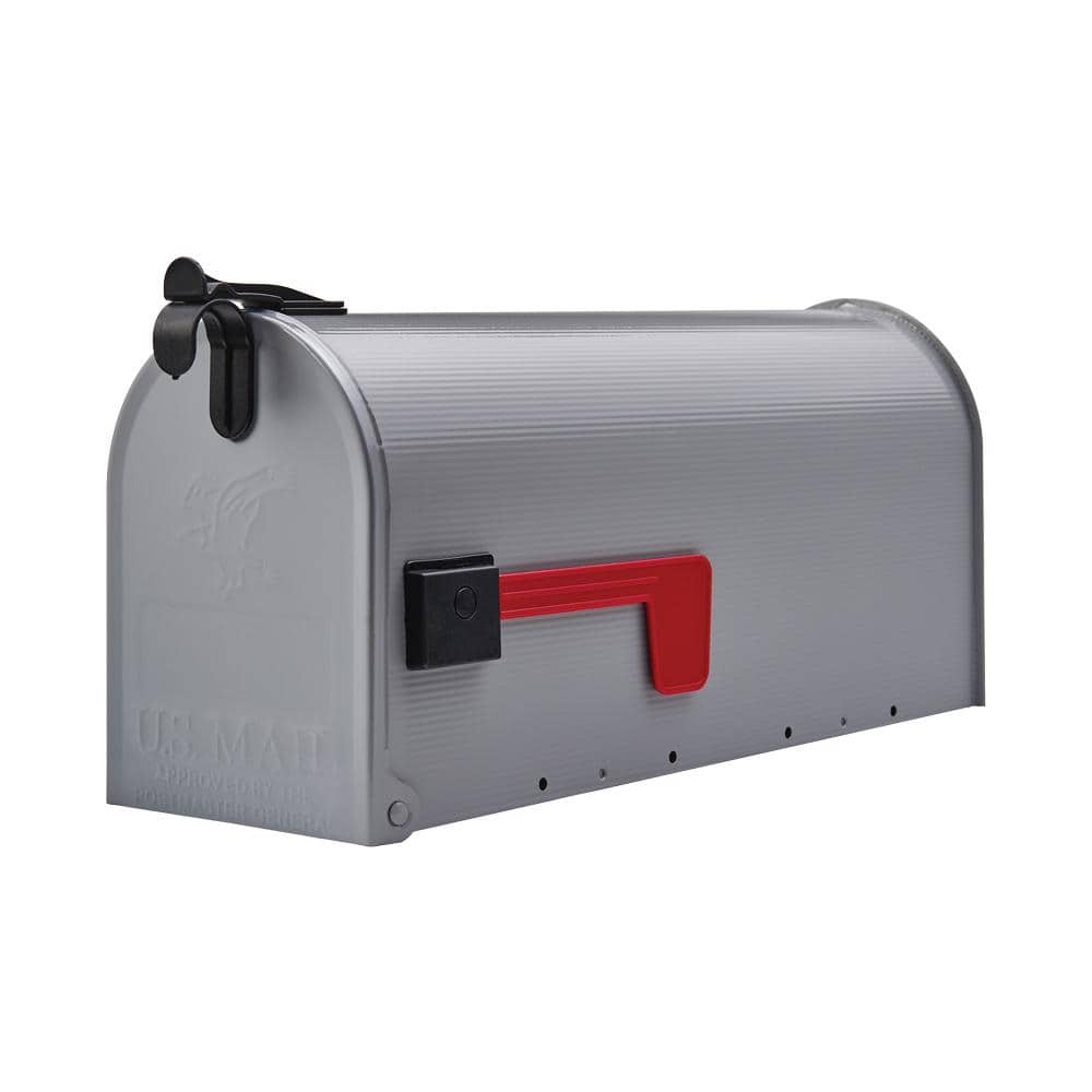 UPC 046462100025 product image for Gibraltar Mailboxes Grayson Gray, Medium, Steel, Post Mount Mailbox | upcitemdb.com