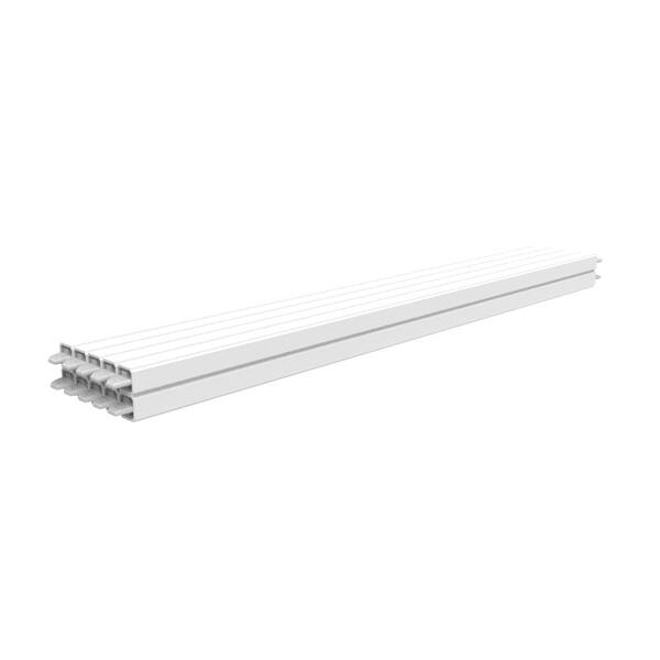 RDI Transform Satin White Resalite Square Balusters Level with Baluster Connectors for 42 in. Rail Height (10-Pieces/Pack)