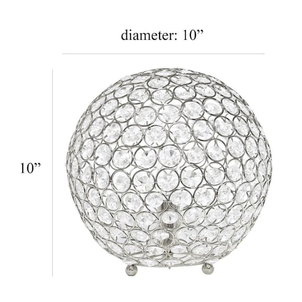 elegant designs crystal ball table lamp