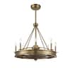 Savoy House Lyon 8-Light Warm Brass Fan D'Lier 30 in.