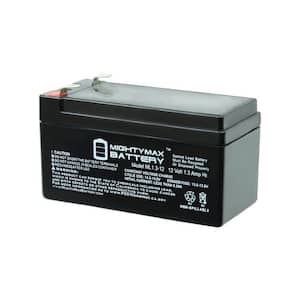 12V 1.3Ah Replacement Battery compatible with Panasonic LC-R121R3P Black Medium VRLA