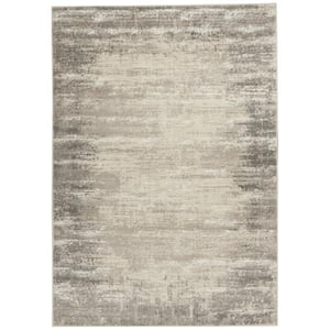 Cyrus Ivory/Grey 5 ft. x 7 ft. Abstract Contemporary Area Rug