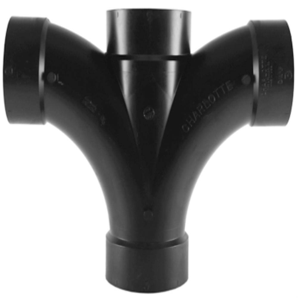 Charlotte Pipe 2 in. ABS DWV Double Fixture Fitting ABS005000600HD