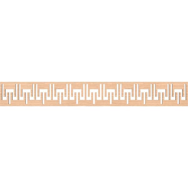 Ekena Millwork Victory Fretwork 0.25 in. D x 46.5 in. W x 6 in. L Red Oak Wood Panel Moulding