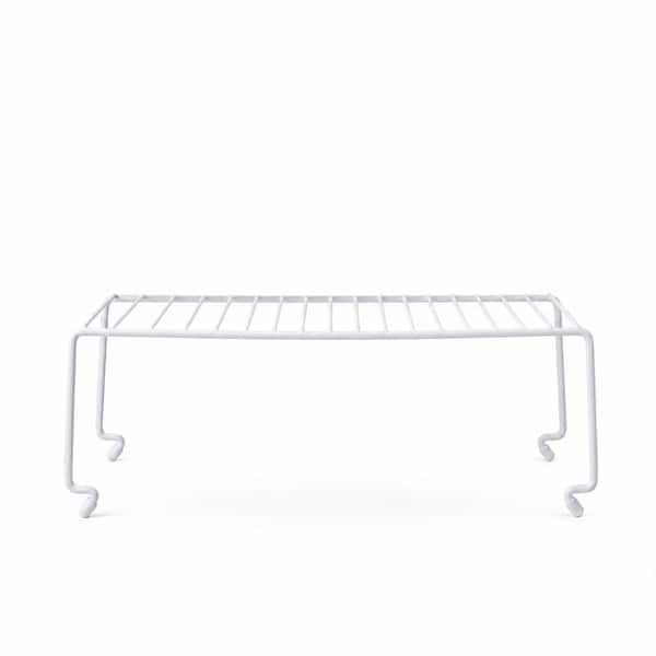 4-Pack Stackable Kitchen Cabinet Shelf Risers 15.7 in L x 8.5 in W x 5.8 in H Rustproof Metal Wire Racks