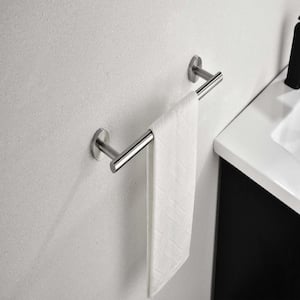 6-Piece Stainless Steel Bath Hardware Set with Hand Towel Bar, Toilet Paper Holder, Robe Towel Hooks, in Brushed Nickel