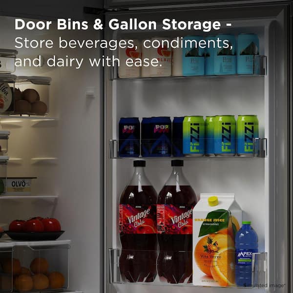 TCL 7.3 cu. ft. 2-Door Refrigerator in White with Top Freezer