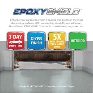 90 oz. Clear High-Gloss 2-Part Epoxy Interior Low VOC Premium Concrete Garage Floor Paint Top Coat Kit