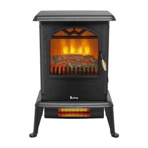 Outdoor Heated 150 sq. ft. EPA Certified Electric Fireplace Stove Infrared Heater