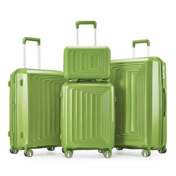 ベルルッティ ケース　グリーン Nivencai 4-Piece Luggage Set (14/20/24/28), Hard Shell Lightweight