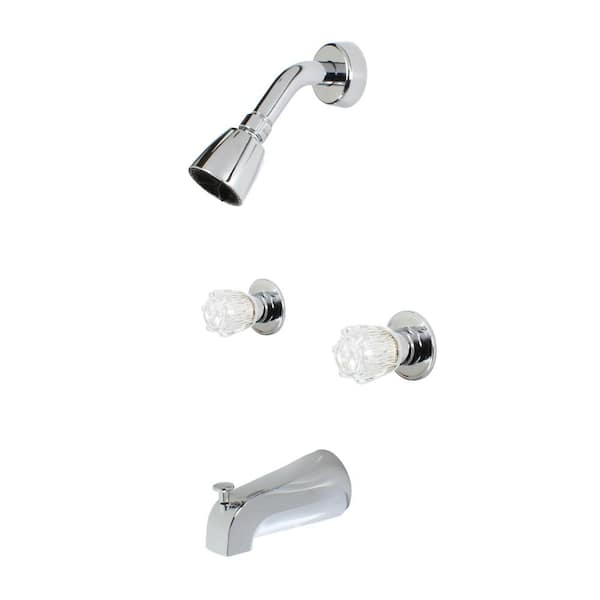 Road & Home Chrome 2-Handle Shower Faucet with Diverter Spout