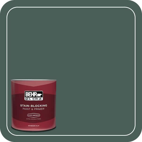 BEHR ULTRA 1 qt. #ICC-86 New Hunter Extra Durable Flat Interior Paint & Primer