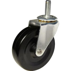 3 in. Black and Zinc Caster with 126 lbs. Load Rating