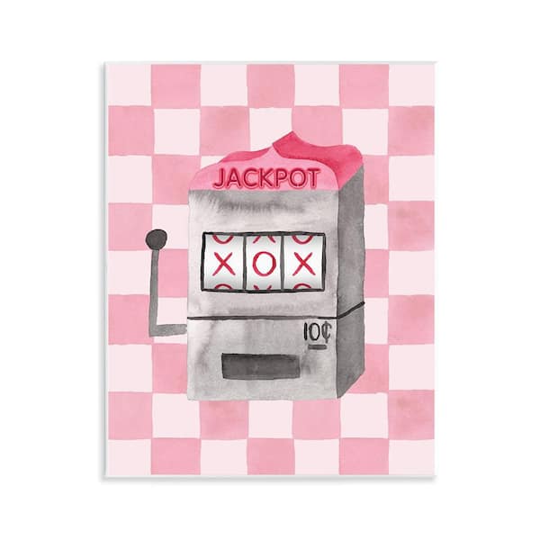 Jackpot Slot Machine by Nina Jacobs Unframed Typography Graphic Art Print 14 in. x 11 in.