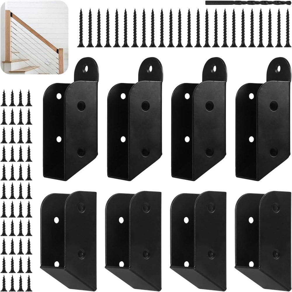 30° Stair Railing Brackets Carbon Steel Deck Connectors for 2x4 Railings With Pre-Drilled Holes 2 Pairs price history on PriceWatchPro