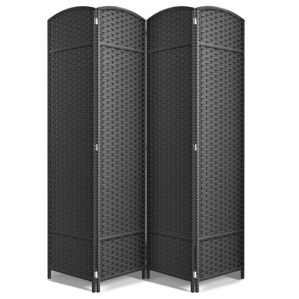 4-Panel Room Divider 6 ft. Tall, Extra Wide Double Hinged Privacy Screen Pa
