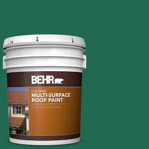 5 gal. #P430-7 Sparkling Emerald Flat Multi-Surface Exterior Roof Paint