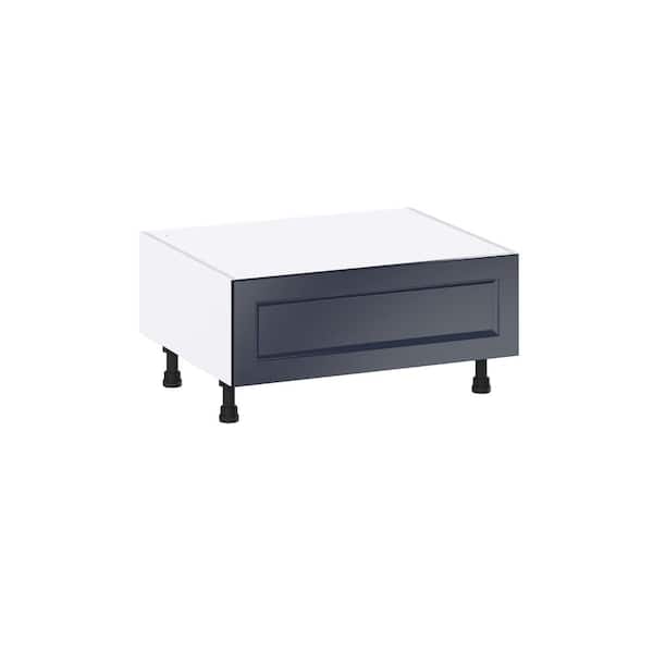 J COLLECTION Laramie 30 in. W x 24 in. D x 14.5 in. H Assembled Window Seat Base Kitchen Cabinet in Painted Blue