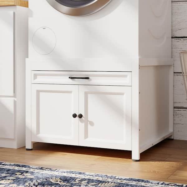 FUFU&GAGA 29.1 in. Laundry Pedestal in White with Pull-Out
