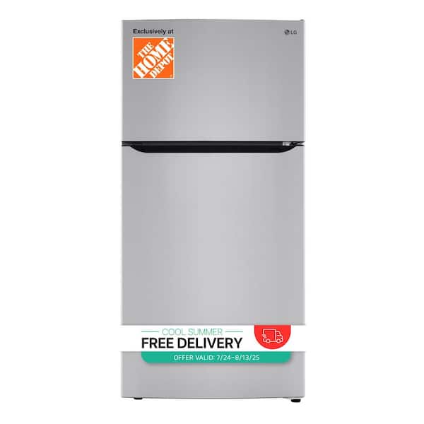 24 cu. ft. Top Mount Freezer Refrigerator with Multi-Flow Air System in Stainless Steel, Garage Ready