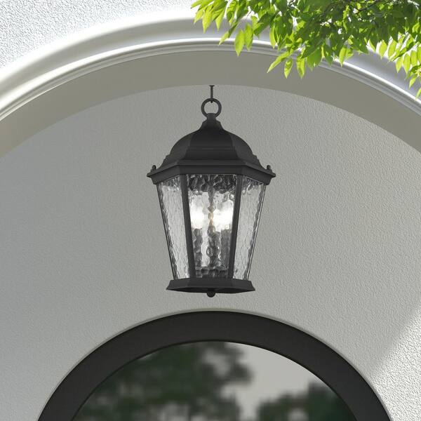 Livex Lighting Hamilton 3 Light Textured Black Outdoor