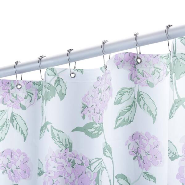 Pink Damask Flower Floral Thin Vinyl Shower Curtain 72"x72 With Grommets 