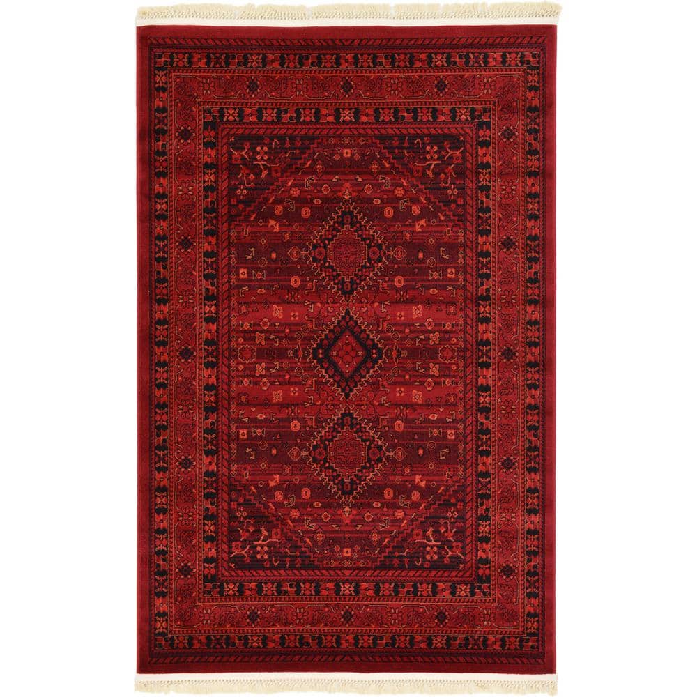 red-unique-loom-area-rugs-