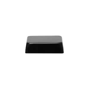 4 in. x 4 in. Black Stainless Steel Flat Top Post Cap with 3/4 in. Lip