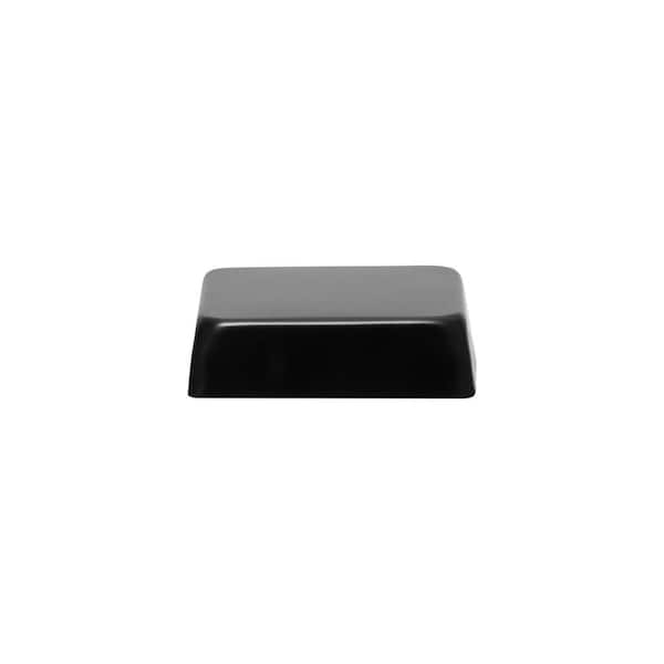 Protectyte 4 in. x 4 in. Black Stainless Steel Flat Top Post Cap with 3/4 in. Lip